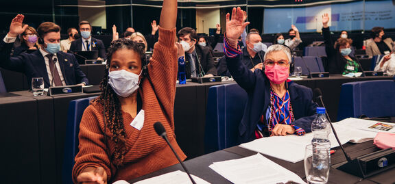 Konferenz über die Zukunft Europas im Europäischen Parlament in Straßburg am Freitag, den 29. April 2022. | Valentine Zeler/Europäische Kommission, European Union 2022 (EC - Audiovisual Service) Konferenz über die Zukunft Europas im Europäischen Parlament in Straßburg am Freitag, den 29. April 2022.